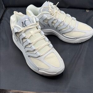 Nike Ivory and White EASY Logo Athletic Sneakers